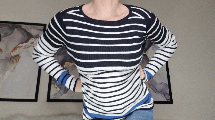 Mein gestreifter Pulli