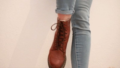 Hellbraune Lederboots
