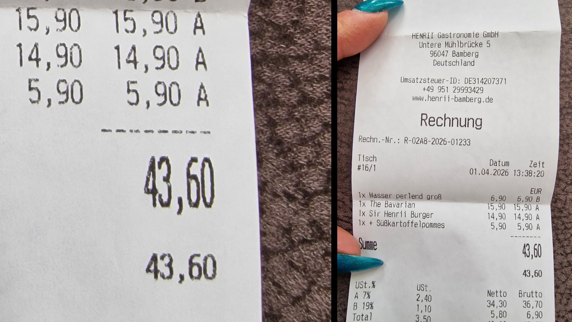 Gezahlt von Andreas - Städtetrip Bamberg: Burger