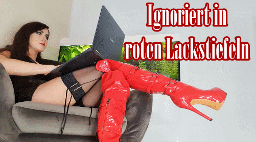 Ignoriert in roten Lackstiefeln
