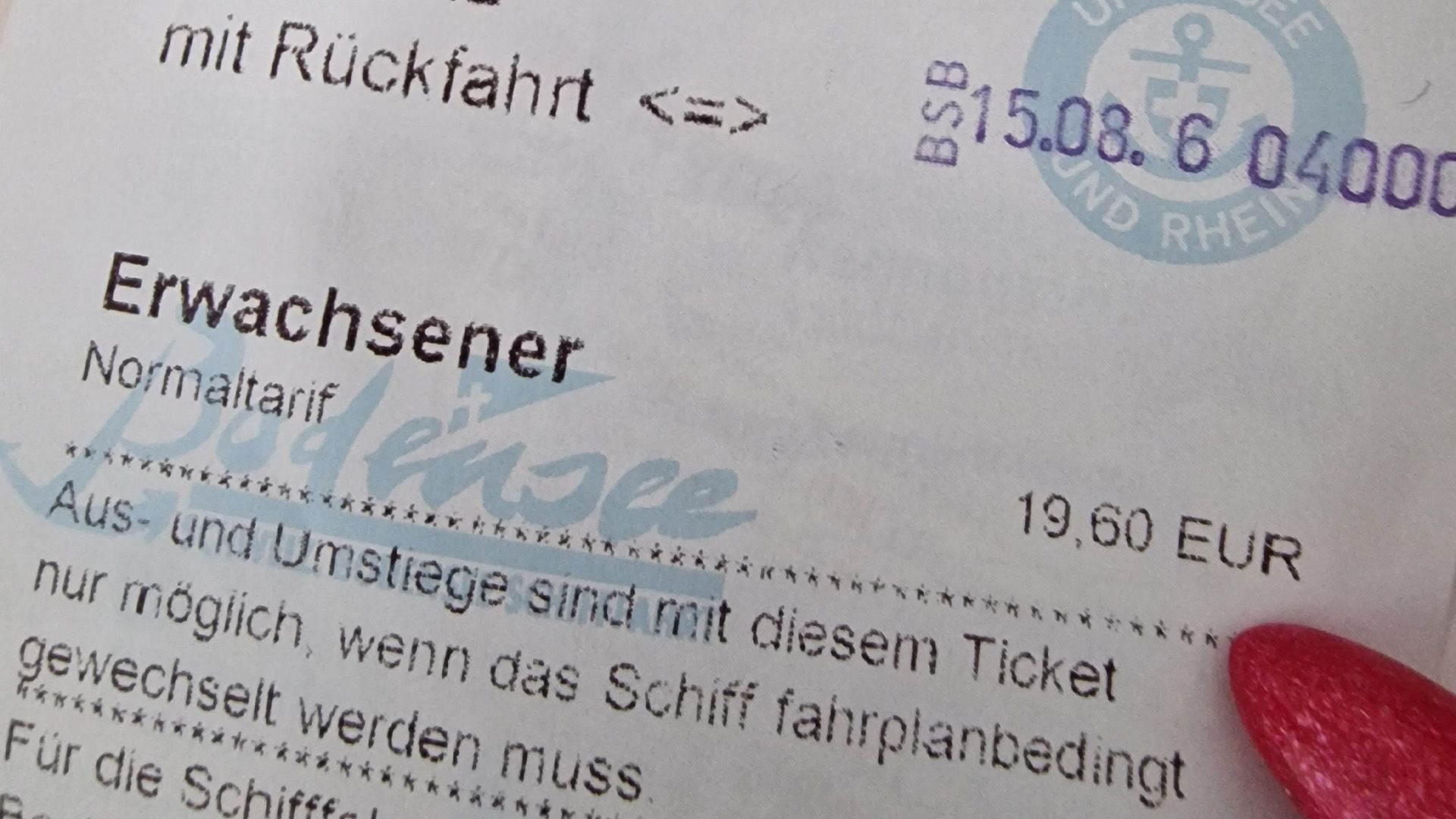 Gezahlt von Winzling: Bodensee - Fähre Konstanz